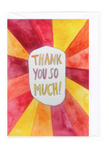 Colorful sunburst design with 'Thank you so much!' text